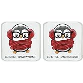 İki ADET ATKILI PENGUEN CEP SOBASI,EL ISITICI,SICAK SU TORBASI PVC 10x9,5cm