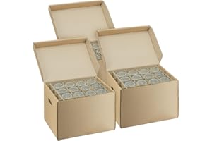 IMBALLAGGI 2000-3 Scatole Trasloco 40x30x30, Scatole Cartone con Coperchio e Divisori per Trasporto 24 Porta Bicchieri o 12 Calici Fino 5kg, Scatoloni per Trasloco 100% Eco Doppio Strato Rinforzato