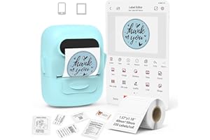 MARKLIFE Etiqueteuse Imprimante Etiquette Code Barre Mini Machine a Etiquettes Autocollantes Label Maker Bluetooth Thermique P50 Compatible avec Les Smartphone et PC pour Maison Petites Entreprises