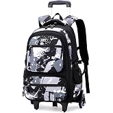 Amythe Mochila con Ruedas para Adolescentes Chicos, Carro Mochilas Escolares para Ni&ntilde;os de 10-18 a&ntilde;os, Dise&ntilde;o Elegante y Func