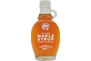 MapleFarm - Pur Sirop d'érable Catégorie A, Ambré - goût riche - 189 ml (250 g) - Original maple syrup - Grade A - Amber, rich taste - Sirop d'érable pur - Pancake sirop