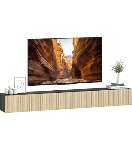 Meuble TV Mural HOMCOM 120 Cm Blanc - Pour TV Jusqu'à 50", Tiroir Rabattable, 2 étagères, Passe-câbles - Salon