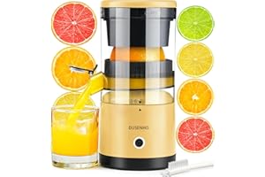 DUSENHO Zitronenpresse Elektrisch Orangenpresse Saftpresse Elektrisch Zitruspresse Tragbare USB-Aufladung Juicer Entsafter für Orange, Zitronen, Zitrusfrüchte