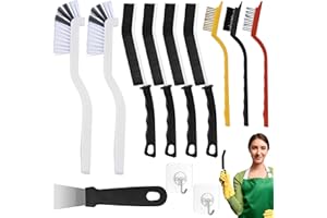 TEDMAX Cepillo de Limpieza para Grietas, 12 Piezas de Suministros de Limpieza, cepillos de Limpieza de cerdas duras para Uso doméstico, Azulejos de baño, Esquina de Cocina, Fregadero, Tetera, Botella