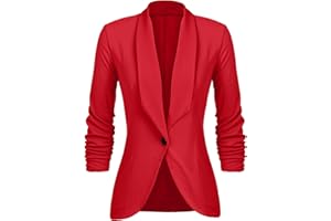 UNibelle Blazer - Chaqueta para mujer, elegante, deportiva, manga larga, 3/4, corte ajustado, verano, S-3XL