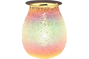 DICIMI Electric Wax Melt Warmer - Flameless Oil Burner with Adjustable Light & Heat, Crackle-Glaze Aroma Lamp for Essential Oils & Wax Melts, Safe & Eco-Friendly Home Fragrance Diffuser