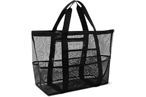 Stor Strandväska XXL Mesh för Familj för Strand, Semester, Resa, Picknick, Bad