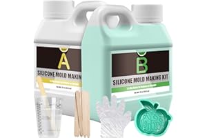 VIVIDYE Liquid Silicone Rubber - 46 oz / 1.2 L Green 15A Silicone Liquid for DIY Silicone Moulds, Moulds Making - 1:1 Ratio Mould Silicone for Resin Moulds, Candle Moulds, Soap Moulds, Casting, Crafts