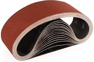 Sruhrak Bandes Abrasifs 75x533 mm-15 Pièces de 240 Grain Bande Ponceuse pour Ponçage et Polissage avec Ponceuse à Bande