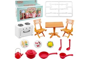 Lets Joy 19 Pezzi Miniatura Dollhouse Cucina Accessori, Accessori in Miniatura, Accessori Casa delle Bambole in Miniatura, Decorazioni Natalizie in Miniatura Tavolo Mobili
