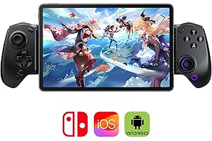 abxylute S8 Bluetooth Mobile Controller für iPhone15/16/17, iPad, Android-Handys, Tablets, Switch 1 & 2 – Drahtloses Gamepad mit Hall-Sensor Joystick, Hall-Sensor Trigger, Schwarz (black)