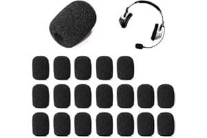 LZKHEH 20x Mikrofon Windschutzscheiben aus Schaumstoff (0.8cm) für Mini-Mikrofone, Headsets und mehr. Ideal für Unterricht, Bühne und Meetings.