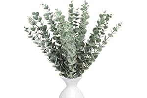 LWAIX Branches D'eucalyptus Artificielle Faux Branche 30pcs Eucalyptus Artificiel pour Fête Mariage Décoration de Maison (Forfait C)