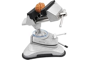 MOGOULUA Probeeallyu - Mini morsa portatile da tavolo con testa girevole a 360° e potente ventosa multi-angolo girevole piccola morsa per riparazioni fai da te, modellazione, saldatura e bricolage