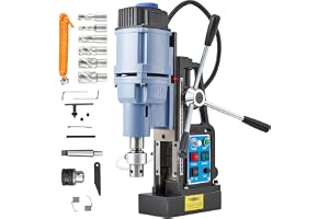 ZELCAN Magnetborr med 6 borrbits, Bärbar elektrisk pelarborr, 1550W, 13900N, 650 varv/min, Max. borrdiameter 50 mm, Max. borr
