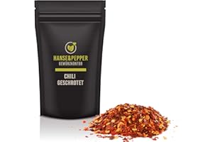 ‎HANSE&PEPPER GEWÜRZKONTOR 250g Chili geschrotet Chilli Flocken scharf mit Kernen natürlich vom Hanse&Pepper Gewürzkontor - Gourmet Serie