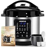 Aigostar Programmable Electric Pressure Cooker 6L 1000W Panela | Pressure cooker with 18 menus and programmable 24h. LED pane