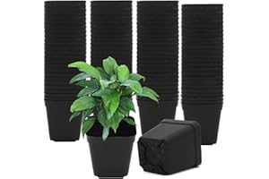 GGOUPTY Square Plastic Plant Pots 7cm 100 Pcs Succulent Planter Nursery Pots for Flower Staring Seedling