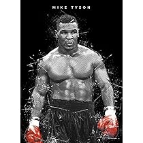 Street Art Mike Tyson - Poster Da Parete Con Stampa Artistica Da - Foto 1