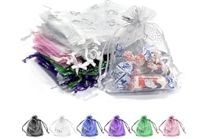 ZWZNBL 70 sacchetti in organza color farfalla, sacchetti per gioielli da sposa, Borsa con coulisse da sposa, comunione, gioielli di caramelle, cordino, matrimonio, regalo di compleanno (9 x 12 cm)