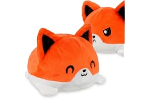 ALLBLUE PRODUCTS AllBlue® Flip peluche – morbido peluche con umore intercambiabile – design double face da girare – simpatico regalo per bambini – basta scivolare con 2 emozioni in amore e nel male (volpe)