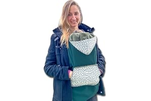 BABYMONKEY Cover babywearing autunno e inverno, cover per portare, copertura per marsupio impermeabile Baby monkey(Verde Willow)