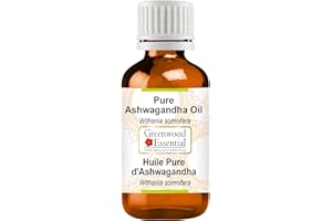Greenwood Essential Czysty Olej Ashwagandha (Withania somnifera) 100% Naturalny Stopien Terapeutyczny 15ml (0.50 uncja)
