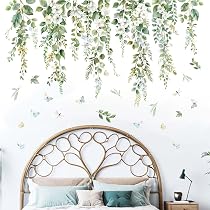 Amimagen Green Hanging Vine Wall Stickers - Nature Leaf Decals For Bedroom, Living Room Decor - View #9