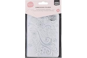 Vaessen Creative Dossier Flocon de Neige 14,6 x 10,7 cm – Classeur Carterie, Scrapbooking, Journaling – Réutilisable, pour Machines de Découpe et de Gaufrage, Transparent, 17 x 8,4 x 0,5 cm