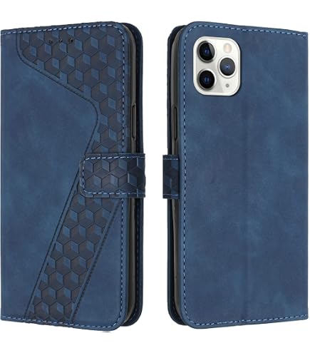 Custodia Book Style Per iPhone 11 (6.1) In Vera Pelle Wallet Cover Nera