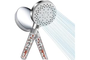 GAOZHI Soffione Doccia ad Alta Pressione con Filtro, Risparmio Idrico con 5 Modalità, con Triplo Filtro, alta Pressione