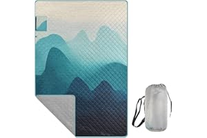 TOMSHOO Camping Blanket Lightweight Down Alternative Puffy Camping Blanket Printed Camping Large Ultra Warm Hammock Top Quilt Waterproof