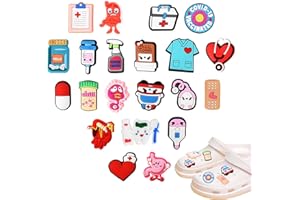 Dokeno 21 Piece PVC Cartoon Charms for Clogs and Shoes - Decorative Pendants for Girls, Boys and Women