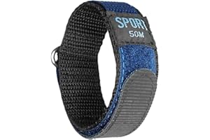 IVAPPON Hook Loop Sport Watch Strap 18mm 20mm 22mm Nylon Straps Black Blue Red Olive Orange Fastening Watchband