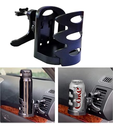 Porta Bicchieri Per Auto Da Ventilazione | 2 Pezzi Regolabili | Con Posacenere | Universale Per Lattine E Tazze - Foto 4