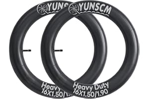 YunSCM 2 Piezas 16x1.50/1.90 Engrosado Cámara de Aire 38/48-305 AV32mm Schrader Valve Compatible 16 Pulgadas para Carro de Bebe Cámara de Aire 16 x 1.5 16x1.75 16x1.90