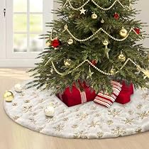 Gonna Per Albero Di Natale Yuboo 122 Cm Bianco E Nero Con Ragnatela - Decorazione Halloween E Natale, Velluto