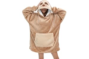 chuangminghangqi Übergroßes Hoodie Decken-Sweatshirt Warm Plüsch Taschen-Decke Kapuzenpullover für Damen Herren und Jugendliche,Geschenkidee