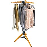 Tatkraft Palm – Séchoir à Linge Pliable, sur trépied, Stable et Compact, capacité 30 kg, pour 63 cintres, Etendoir Linge, Aci