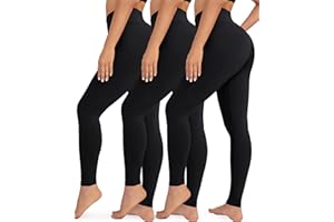 VALANDY Creamlush 3 Pack Leggings for Women High Waisted Tummy Control Leggings Buttery Soft Yoga Pants（S-5XL）
