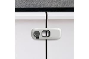 Heart of Tafiti Upgrade 360-Grad- Kinder Sicherheitsschloss, Schrank und Schubladensicherung Baby, Kühlschrank Schloss,Schrankschloss für Möbel,Küche,Stark Klebend,Langlebig,Grau(5 Stück)