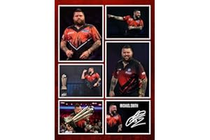 RJR PRINTS Michael Smith – 2023 World Darts Champion, signiert, A4, Fotodruck, vorgedrucktes Autogramm, Geschenk