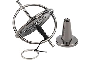 EVGATSAUTO Giroscopio Giocattolo, Giroscopio, Giroscopio Compatto in Lega Zine Antistress Giocattolo di Decompressione Antigravità con Punta delle