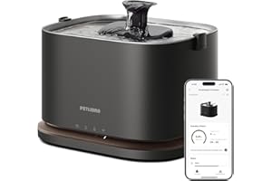 PETLIBRO Upgrade Katzenbrunnen - Kabelloser Trinkbrunnen für Katze mit App-Überwachung, 3L/101oz Dockstream 2, Edelstahlablage, 5GHz WiFi, ideal für Haustiere