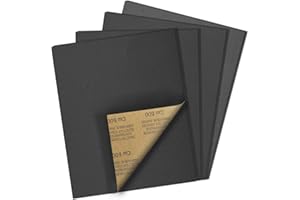 MAXMAN Sandpaper Sheets, 600/800/1000/1200/1500 Grit Wet Dry Sandpaper Abrasive 9 x 11 Inch Silicon Carbide Arbitrary Shape Cropping for Metal Sanding and Automotive Polishing, Anti-Clogging 20 -Sheet