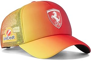 PUMA Scuderia Ferrari F1 Cappellino Edizione Speciale Lewis Hamilton GP Gran Bretagna 2025 – Sfumatura Rossa – Taglia Unica