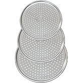 Orret Home Paslanmaz &Ccedil;elik Pizza Tepsisi,Delikli Lahmacun Ve Pizza Tavası,Fırın Tepisisi (28 Cm)