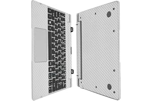 Skinomi Silver Carbon Fiber Full Body Skin Compatible with Acer Aspire Switch 10 (Keyboard Only)(Full Coverage) TechSkin Anti-Bubble Film