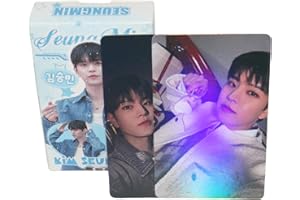 YUTO Cartoline fotografiche laser per bambini randagi, 50 pezzi, album fotografico con effetto olografico per bambini randagi, carte Lomo per ragazzi e ragazze (carta laser Seungmin)