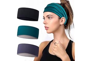 JASUEN Stirnbänder für Damen - Sport Stirnband Elastisch Haarbänder Breit Haarreife für Yoga Workout Laufen Wandern Make-up